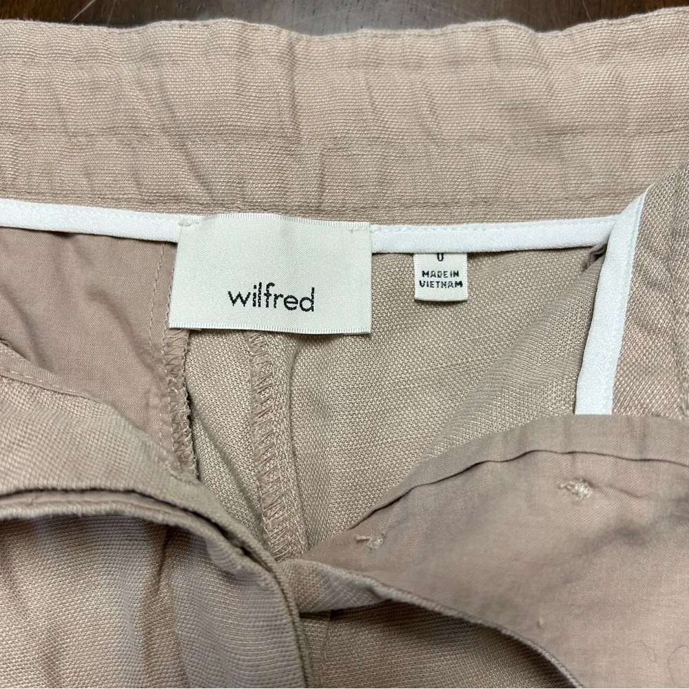 ARITZIA WILFRED Allegra Linen Blend Short in Tan Size 0 - Picture 4 of 16